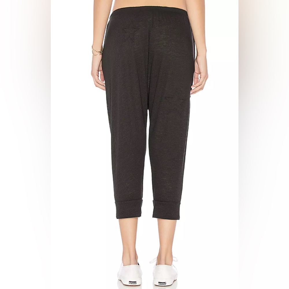 NWOT Sundry Star Drop Crotch Harem Sweatpant Black Size 0-XS Can Fit Up To Small - Picture 4 of 15